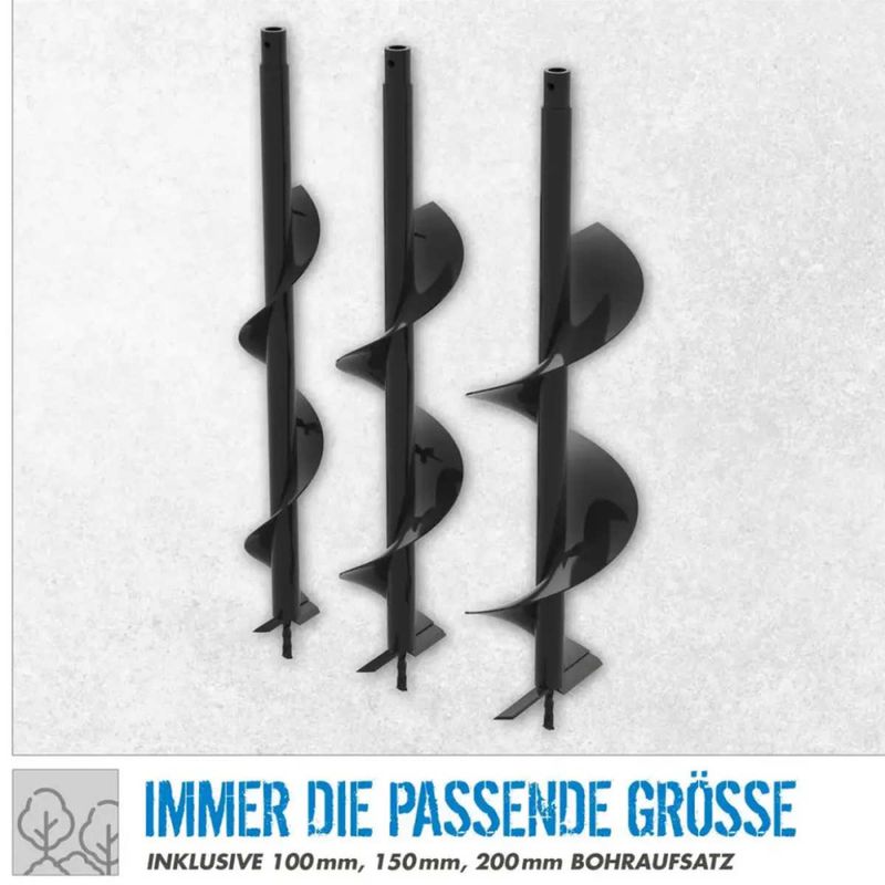 Güde GE1450 2HK Bensindrevet Jordbor - Inkl. 3stk bor med 800mm lengde