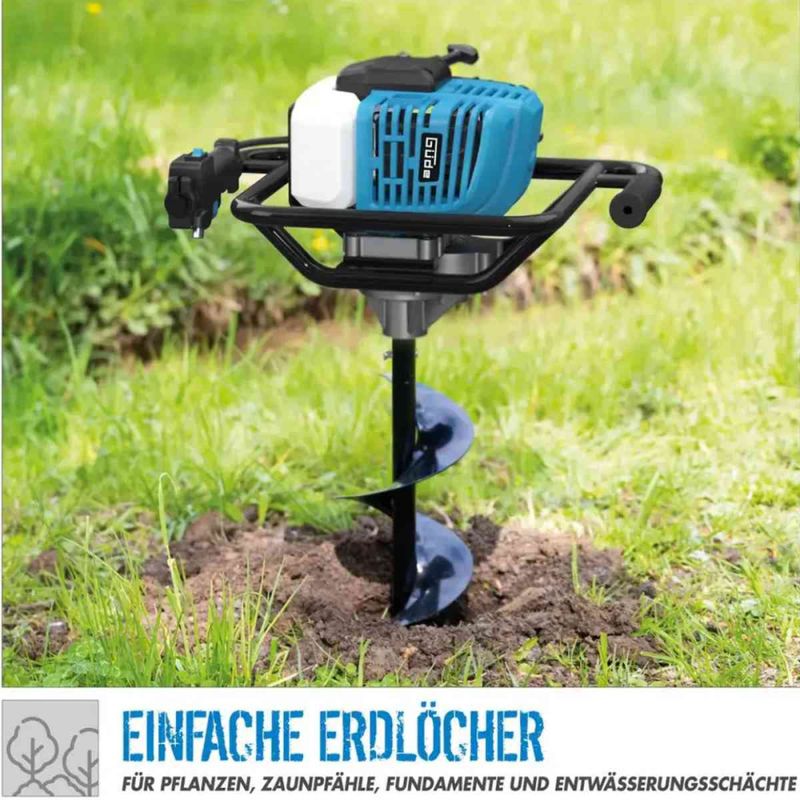 Güde GE1450 2HK Bensindrevet Jordbor - Inkl. 3stk bor med 800mm lengde